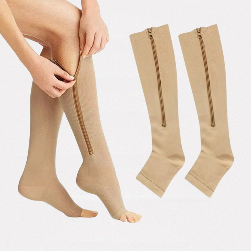 Zippered Compression Socks for Women
